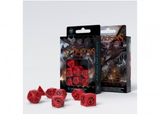 Набор кубиков Dragons Red & black Dice Set (7 шт.)