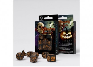 Набор кубиков Halloween Pumpkin Black & orange Dice Set (7 шт.)