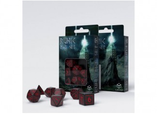 Набор кубиков Runic Black & red Dice Set (7 шт.)