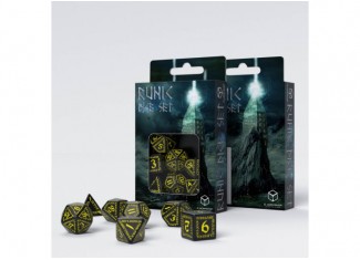 Набір кубиків Runic Black & yellow Dice Set (7 шт.)
