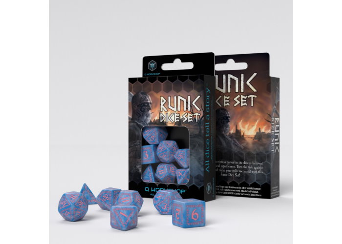 Набор кубиков Runic Glacier & pink Dice Set (7 шт.)