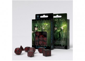 Набір кубиків Elvish Black & red Dice Set (7 шт.)