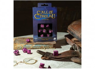 Набор кубиков Call of Cthulhu 7th Edition Black & magenta Dice Set (7 шт.)