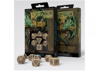 Набор кубиков Celtic 3D Revised Beige & black Dice Set (7 шт.)