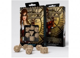 Набор кубиков Steampunk Clockwork Beige & brown Dice Set (7 шт.)