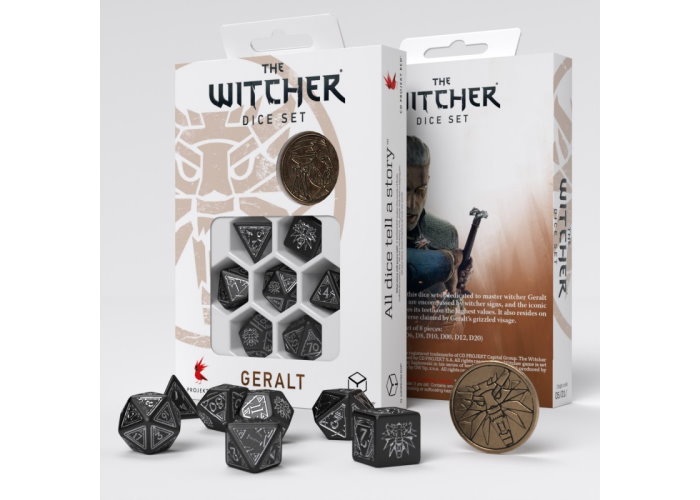 Набор кубиков The Witcher Dice Set. Geralt - The Silver Sword (7 шт.)