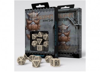 Набір кубиків Dwarven Beige & black Dice Set (7 шт.)