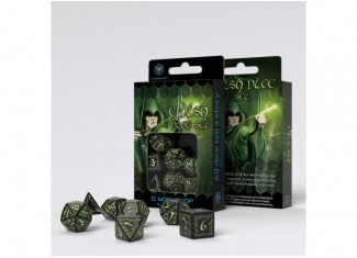 Набір кубиків Elvish Black & glow-in-the-dark Dice Set (7 шт.)