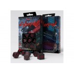 Набор кубиков Cyberpunk Red Dice Set - Blood over Chrome (7 шт.)