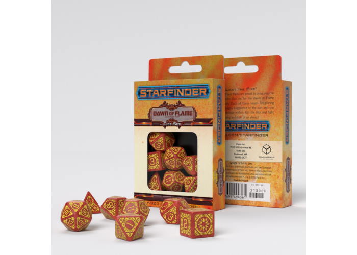 Набор кубиков Starfinder Dawn of Flame Dice Set (7 шт.)