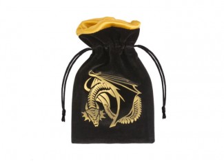 Мішечок для кубиків Dragon Black & golden Velour Dice Bag