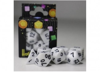 Набір кубиків Opaque 7 Dice Set - White (7 шт.)