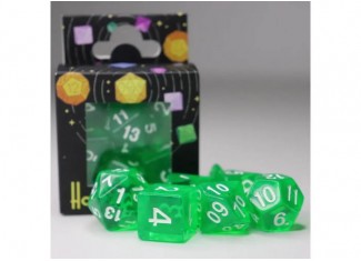 Набір кубиків Transparent 7 Dice Set - Green (7 шт.)