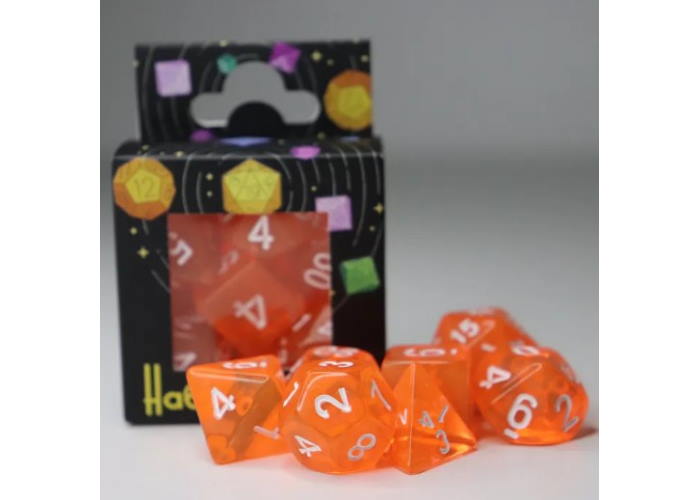 Набір кубиків Transparent 7 Dice Set - Orange (7 шт.)