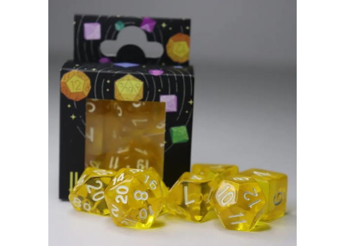 Набор кубиков Transparent 7 Dice Set - Yellow (7 шт.)