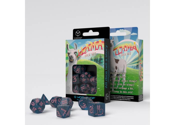 Набір кубиків Sparkling Llama Dice Set (7 шт.)