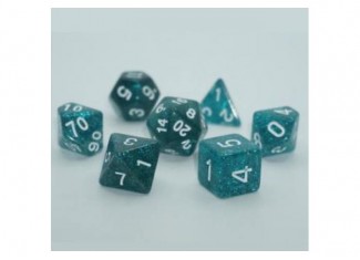 Набор кубиков Glitter 7 Dice Set - Aqua (7 шт.)