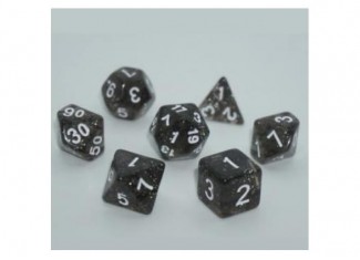 Набор кубиков Glitter 7 Dice Set - Black (7 шт.)