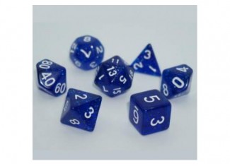 Набор кубиков Glitter 7 Dice Set - Blue (7 шт.)