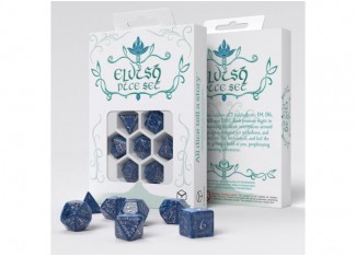 Набор кубиков Elvish Cobalt & Silver Dice Set (7 шт.)