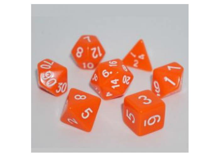 Набір кубиків Opaque 7 Dice Set - Orange (7 шт.)