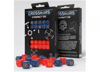 Набор кубиков Crosshairs Compact D6: Cobalt&Red (20 шт.)