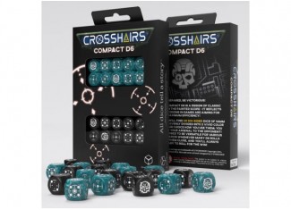 Набор кубиков Crosshairs Compact D6: Stormy&Black (20 шт.)