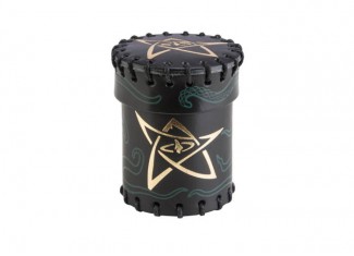 Чаша для кубиків Call of Cthulhu Black & green-golden Leather Dice Cup