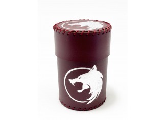 Чаша для кубиків Вовк (бургунді) (Dice cup Wolf burgundy)