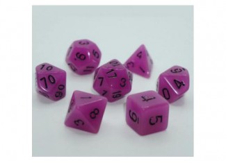 Набор кубиков Glow in the dark 7 Dice Set - Purple (7 шт.)