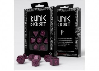 Набір кубиків Runic Shimmering black with magenta Dice Set (7 шт.)