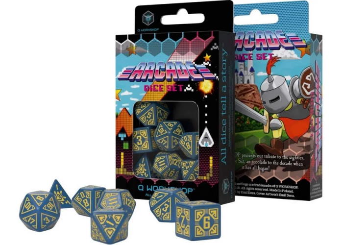 Набор кубиков Arcade Blue & yellow Dice Set (7 шт.)