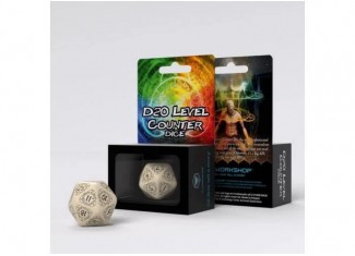 Кубик D20 Level Counter Beige & black Die (1 шт.)
