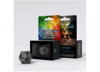 Кубик D20 Level Counter Black & white Die (1 шт.)