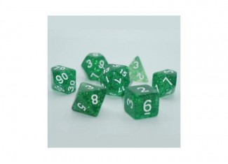 Набор кубиков Glitter 7 Dice Set - Green (7 шт.)
