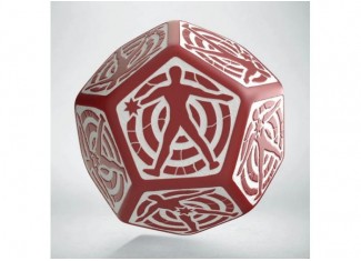 Кубик D12 Hit Location Red & white die