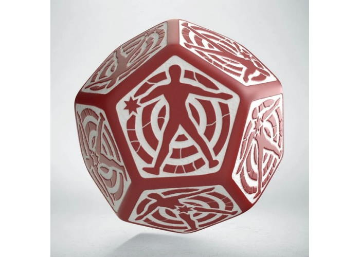 Кубик D12 Hit Location Red & white die