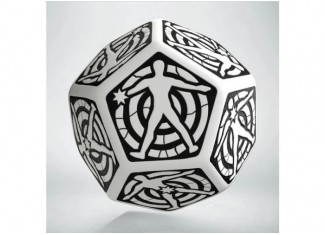 Кубик D12 Hit Location White & black die