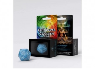 Кубик D20 Level Counter Blue & white Die (1)