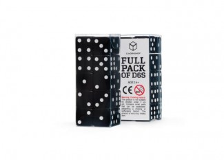 Набор кубиков Full Pack of D6s: Black&White (20 шт.)