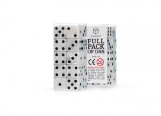 Набор кубиков Full Pack of D6s: Pearl&Black (20 шт.)