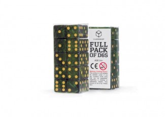 Набор кубиков Full Pack of D6s: Bottle green&Gold (20 шт.)