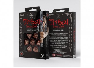 Набор кубиков Tribal Dice Set: Shimmering red & Beige (7 шт.)