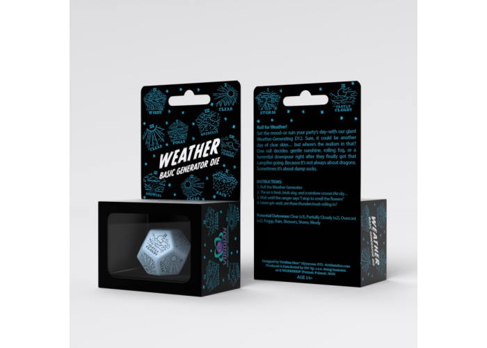 Кубик Weather Generator Die: Blue&Black