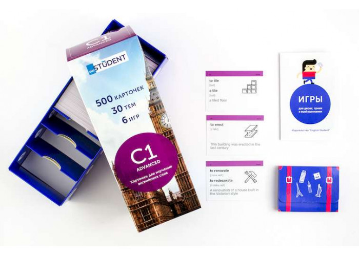 Картки для вивчення англійської мови English Student Advanced C1 (рос.)