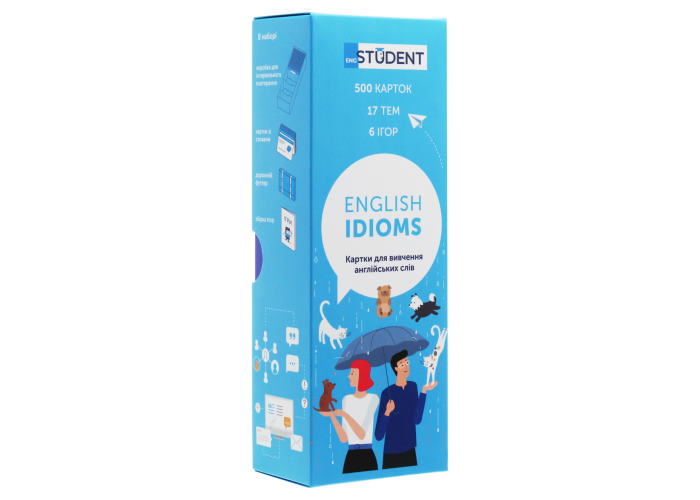 Карточки для изучения английского языка English Student Idioms (укр.)