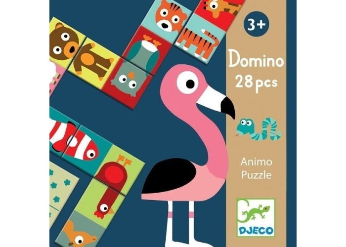 Дитяче доміно. Склади тварину (Domino Animo puzzle, 28 pcs)