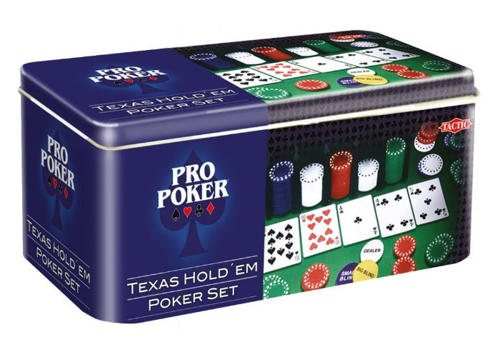 Покерний набір Pro-Poker 200 фішок без номіналу + сукно (бляшана коробка)
