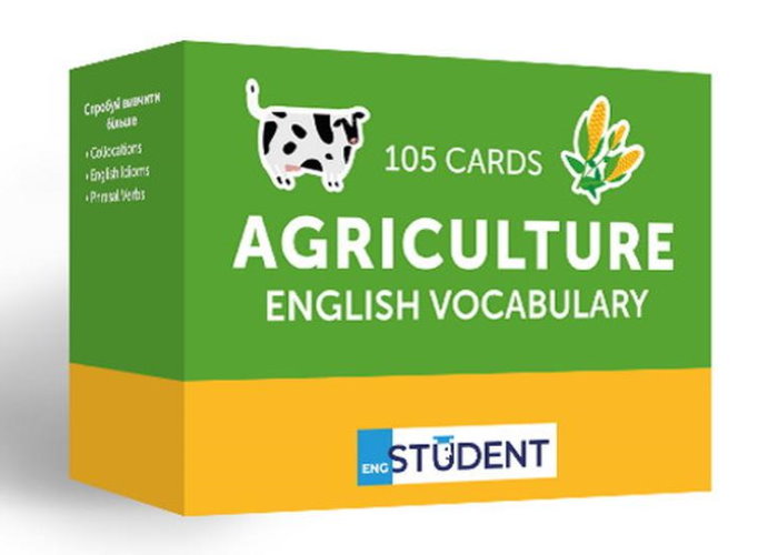 Картки для вивчення англійської мови English Student Agriculture English Vocabulary (укр.)