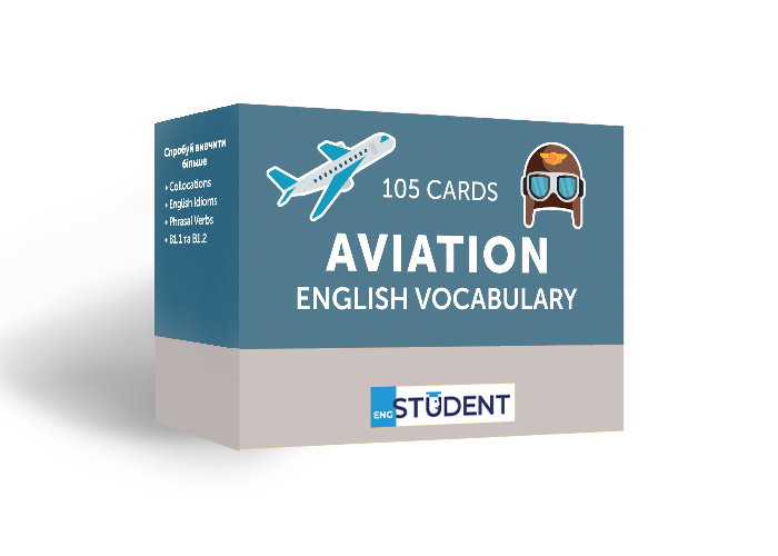Картки для вивчення английскої мови English Student Aviation English Vocabulary (укр.)